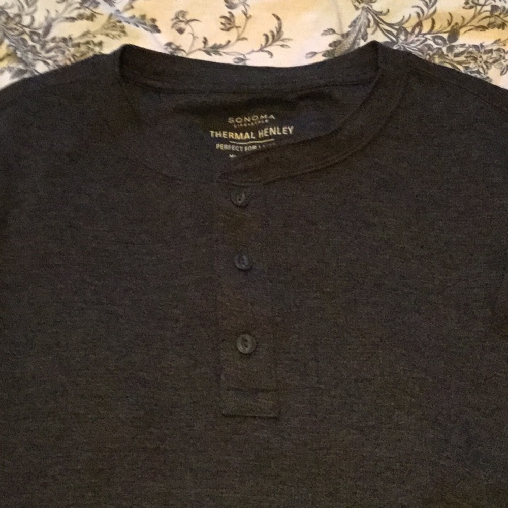 Men's thermal Henley